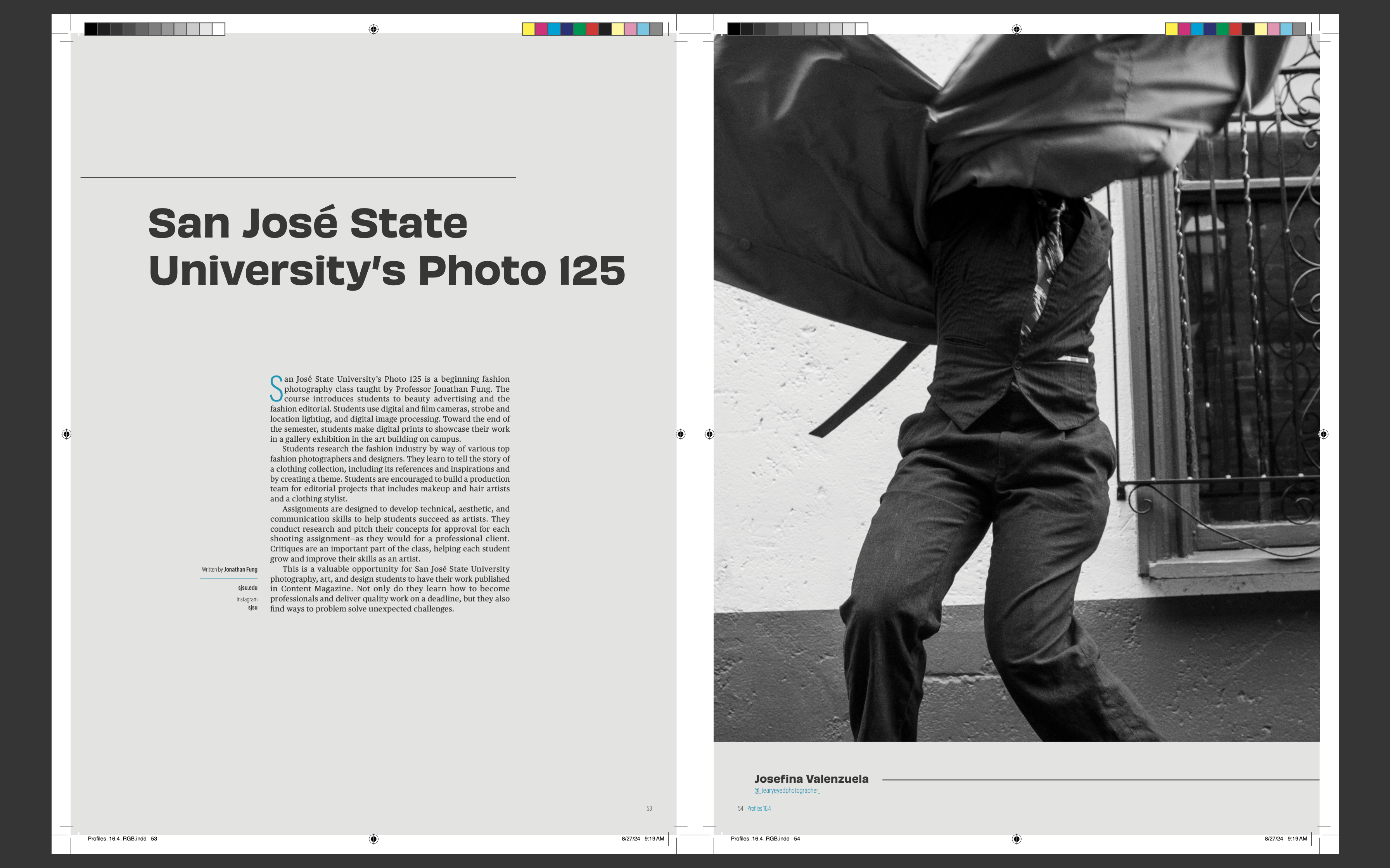 Photo from Jonathan Fung's Photo 125 class Black and white photo of a figure in a suit whipping a large piece of fabric around his head