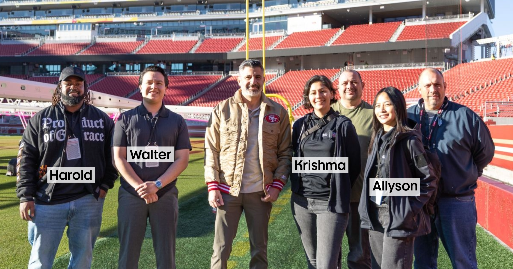 Walter Underwood, Krishma Perry, Harold Oliver, and Allyson Cruz were selected to join the Cisco Dream Team, a group of students chosen to help build and manage the temporary network for the event