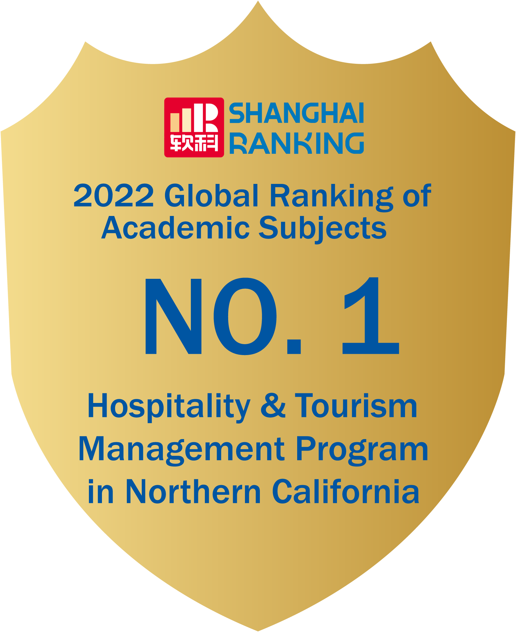Shanghai Ranking No. 1 Hospitality and Tourism Management Program in Northern California