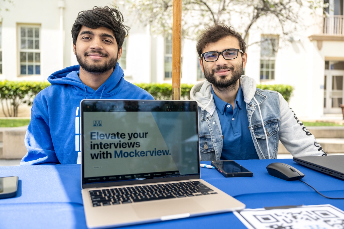 Exhibitors showing the product of their startup