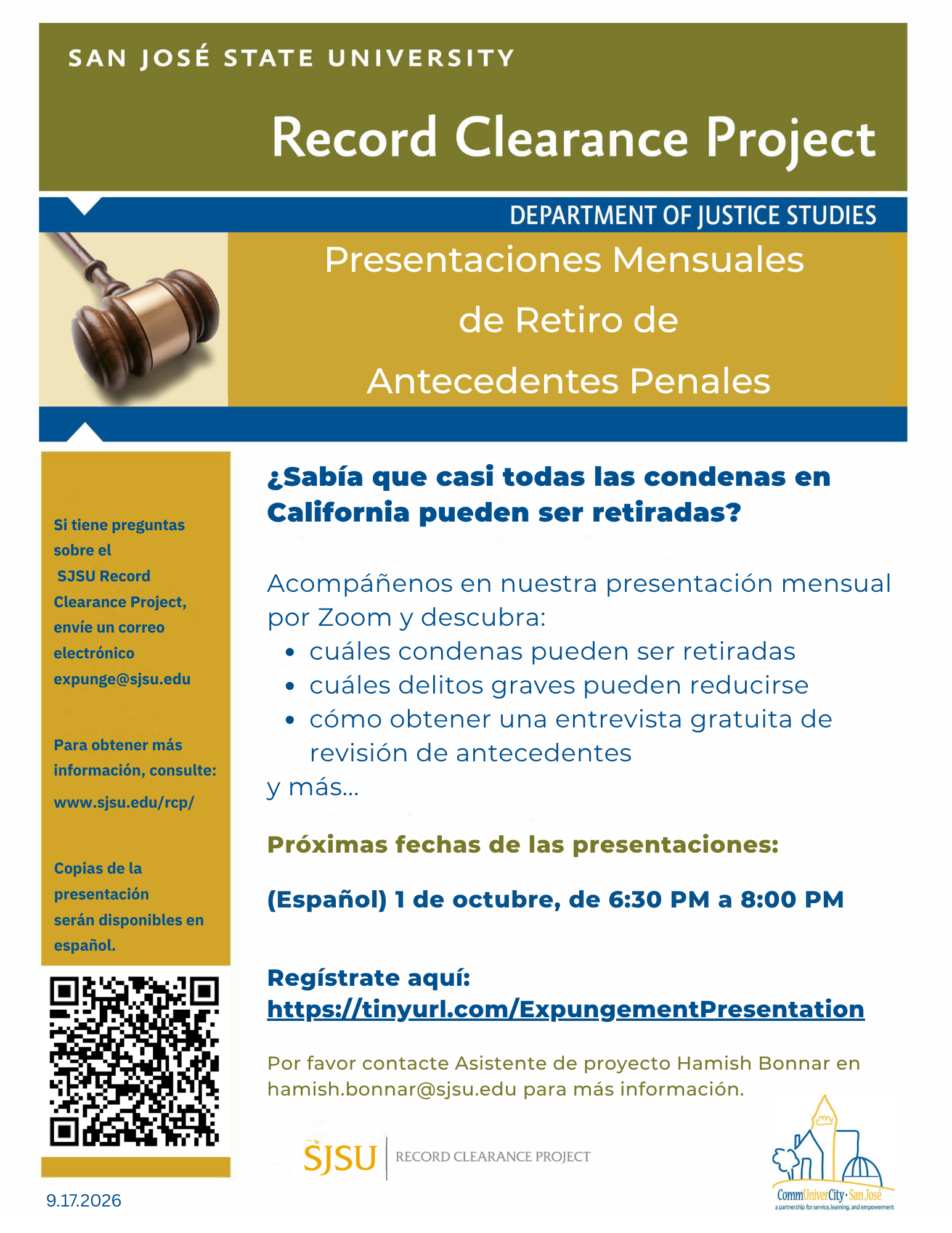 Spanish monthly comm ed flyer
