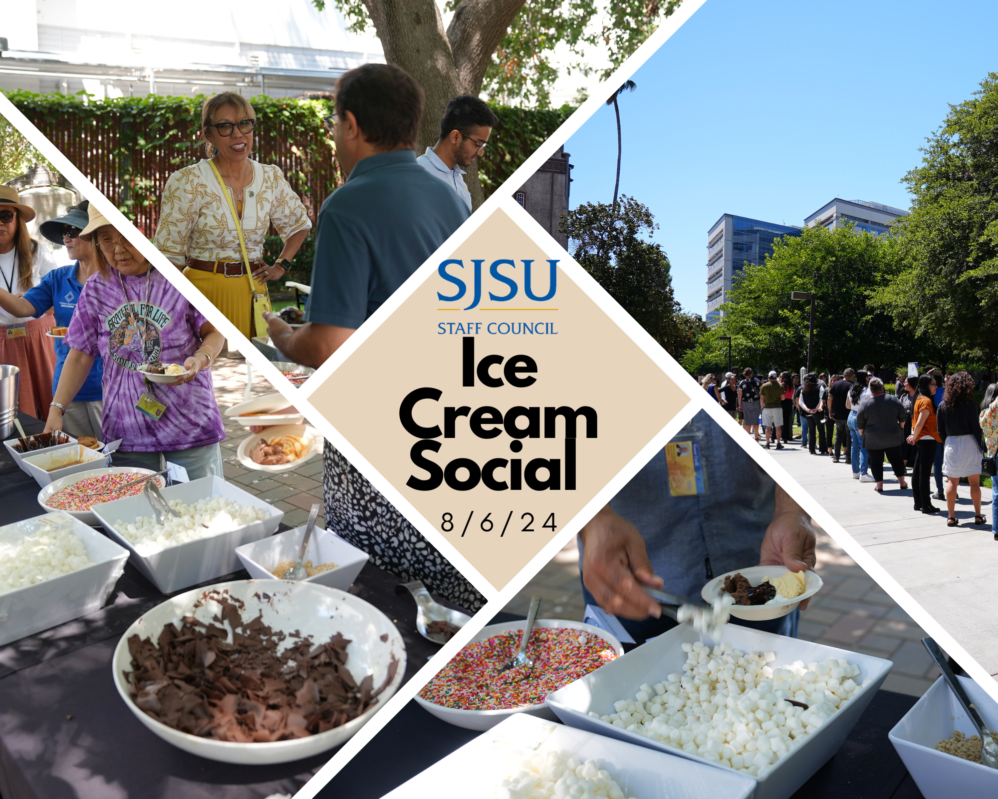 Collage of 2024 ice cream social